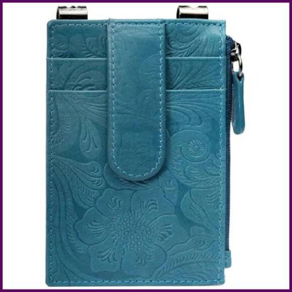 RFID Blocking Boot Wallet with Security Chain & Zipper Lock - Genuine Leather - Picture 2 of 6